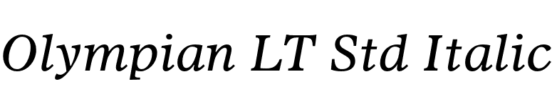 Olympian LT Std Italic font preview