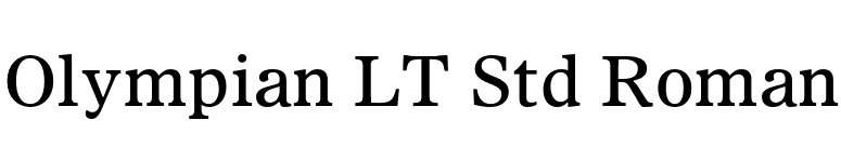Olympian LT Std Roman font preview