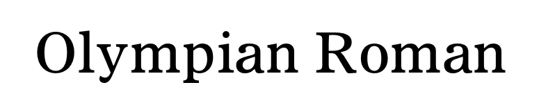 Olympian Roman font preview
