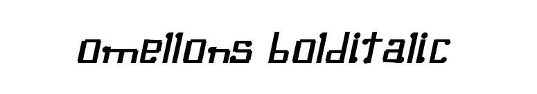 Omellons BoldItalic font preview