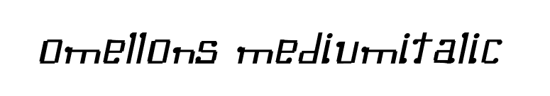 Omellons MediumItalic font preview