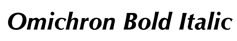 Omichron Bold Italic font preview