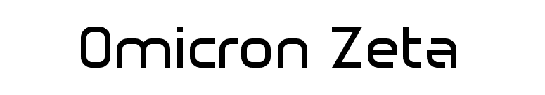 Omicron Zeta font preview