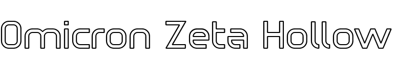 Omicron Zeta Hollow font preview