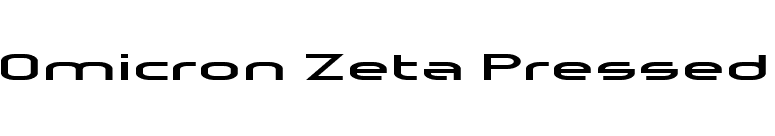 Omicron Zeta Pressed font preview