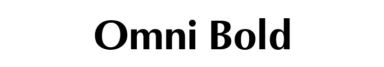 Omni Bold font preview