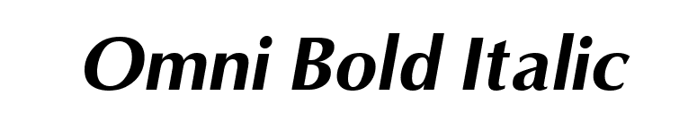 Omni Bold Italic font preview