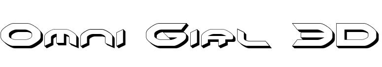 Omni Girl 3D font preview