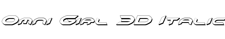 Omni Girl 3D Italic font preview