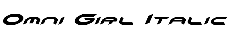 Omni Girl Italic font preview