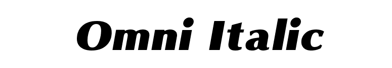 Omni Italic font preview