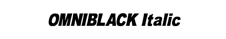 OMNIBLACK Italic font preview