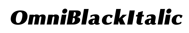 OmniBlackItalic font preview
