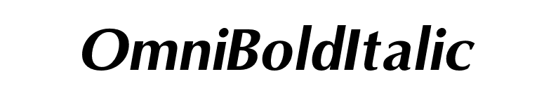 OmniBoldItalic font preview