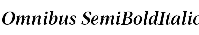 Omnibus SemiBoldItalic font preview