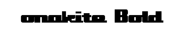 onakite Bold font preview