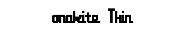 onakite Thin font preview