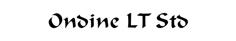 Ondine LT Std font preview
