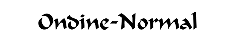 Ondine-Normal font preview