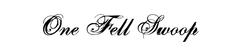 One Fell Swoop font preview