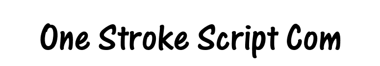 One Stroke Script Com font preview