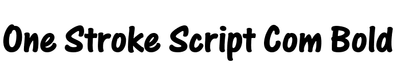 One Stroke Script Com Bold font preview