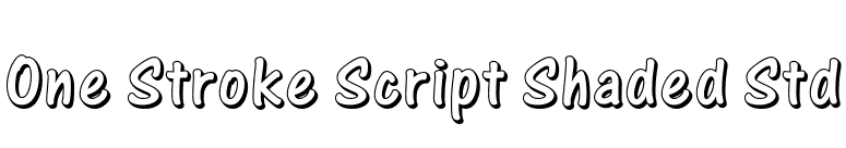 One Stroke Script Shaded Std font preview