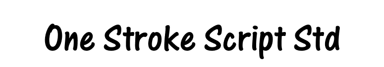 One Stroke Script Std font preview