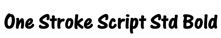 One Stroke Script Std Bold font preview