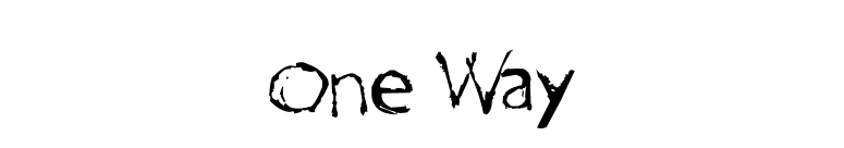 One Way font preview