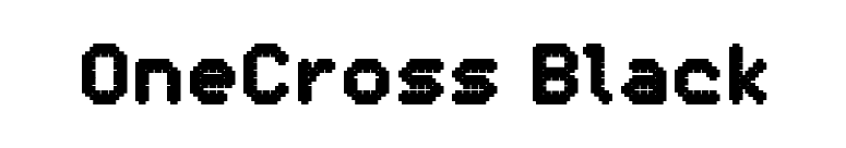 OneCross Black font preview
