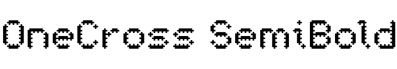 OneCross SemiBold font preview
