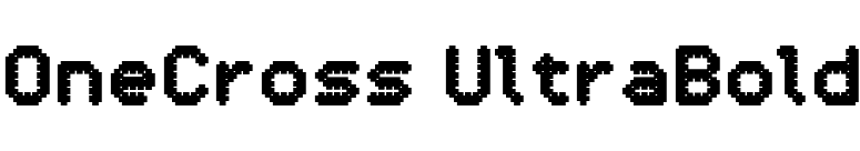 OneCross UltraBold font preview