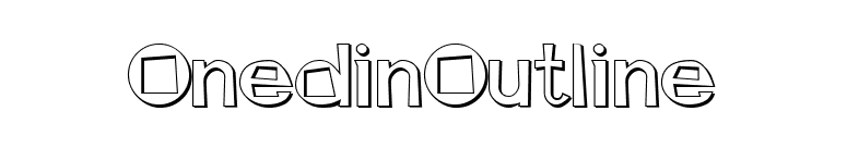 OnedinOutline font preview