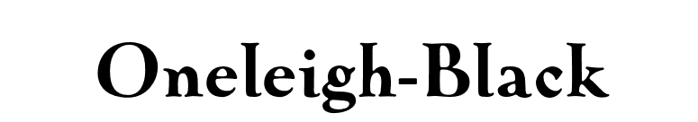 Oneleigh-Black font preview