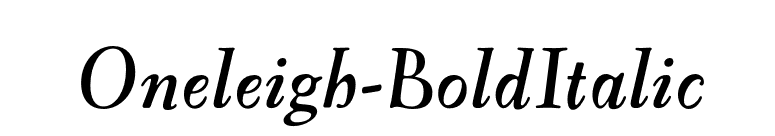 Oneleigh-BoldItalic font preview