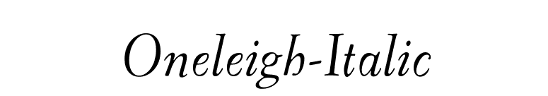 Oneleigh-Italic font preview