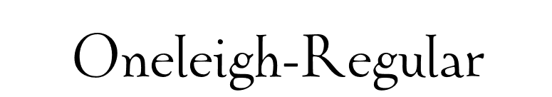 Oneleigh-Regular font preview