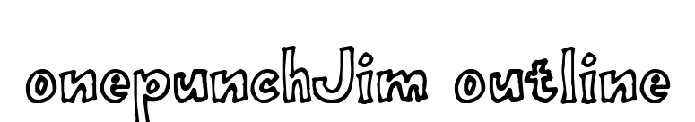 onepunchJim outline font preview