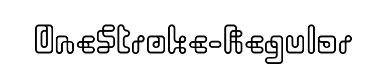OneStroke-Regular font preview