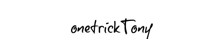 onetrickTony font preview