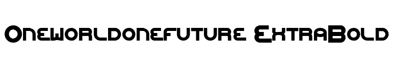 Oneworldonefuture ExtraBold font preview