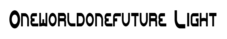 Oneworldonefuture Light font preview