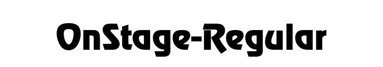OnStage-Regular font preview
