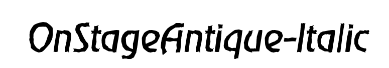 OnStageAntique-Italic font preview