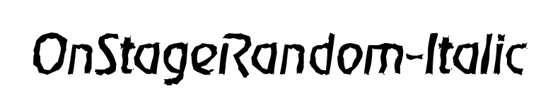 OnStageRandom-Italic font preview