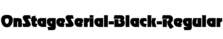 OnStageSerial-Black-Regular font preview
