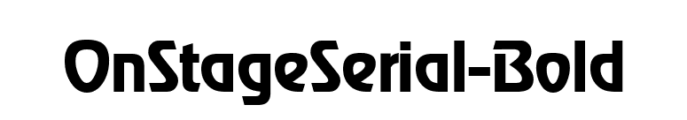 OnStageSerial-Bold font preview
