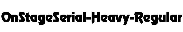 OnStageSerial-Heavy-Regular font preview