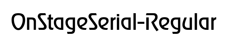 OnStageSerial-Regular font preview